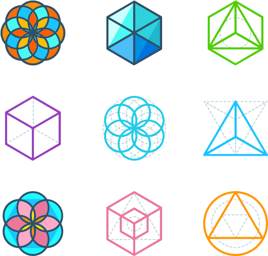 Geometric Shapes Collection PNG Image