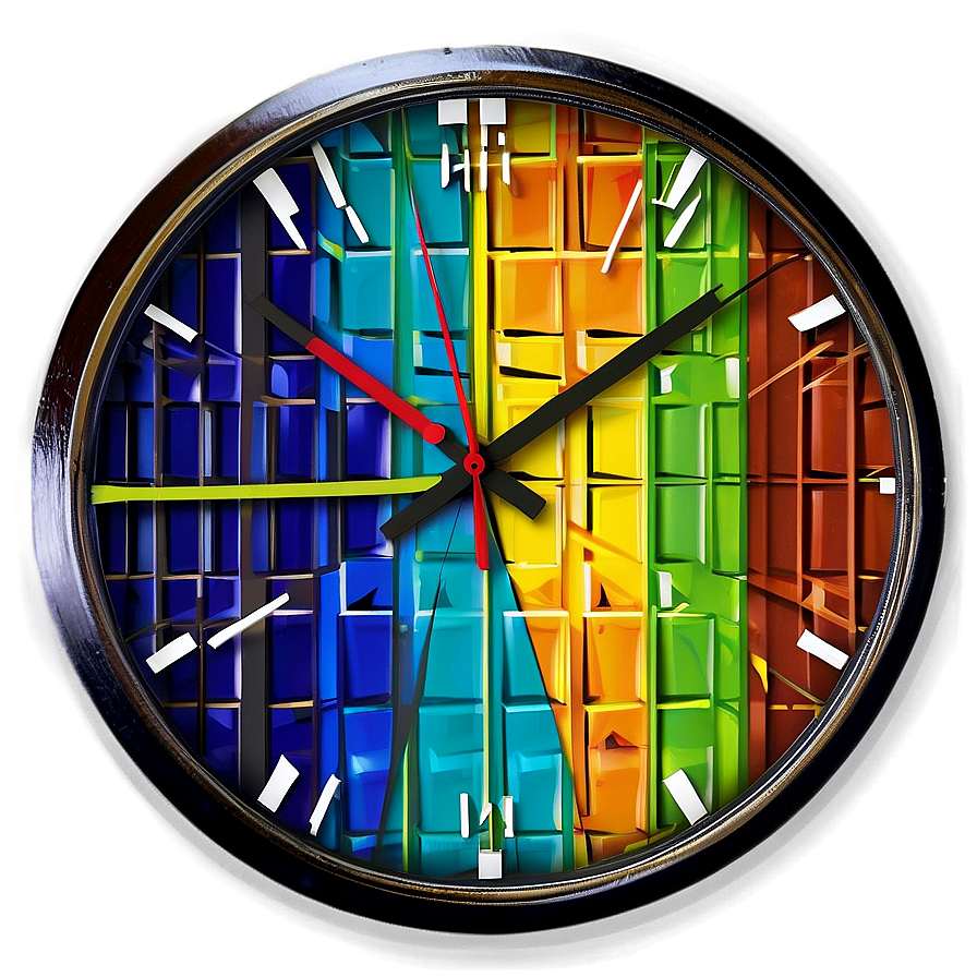 Geometric Wall Clock Png Tte PNG Image