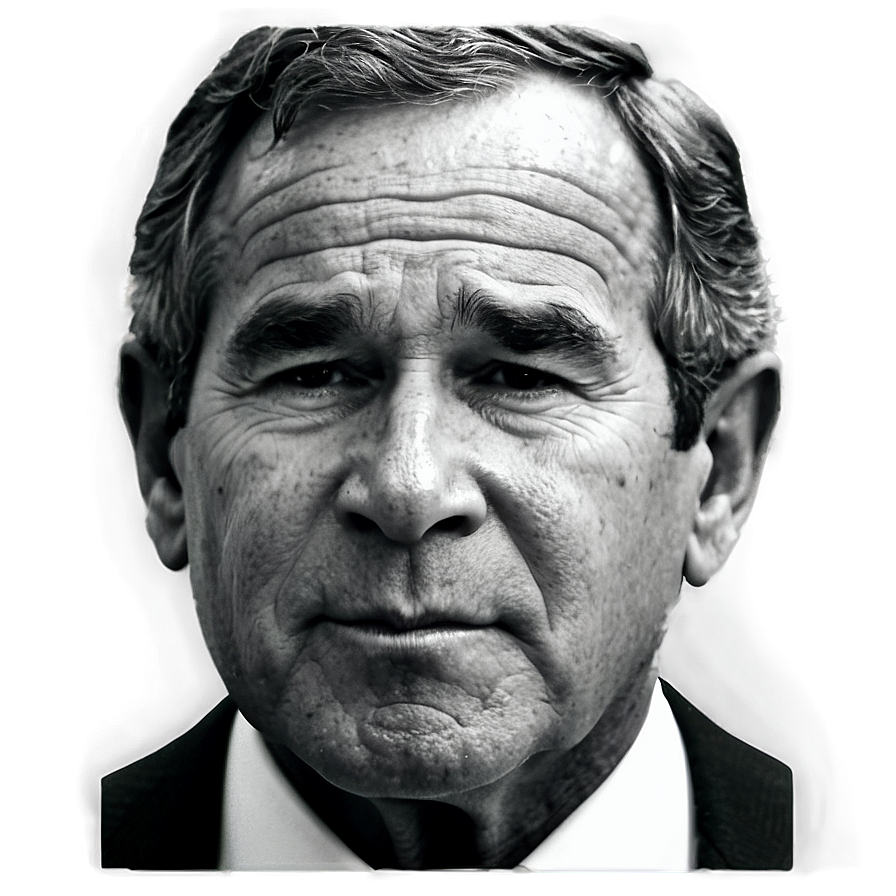 George Bush Black And White Png Ols9 PNG Image