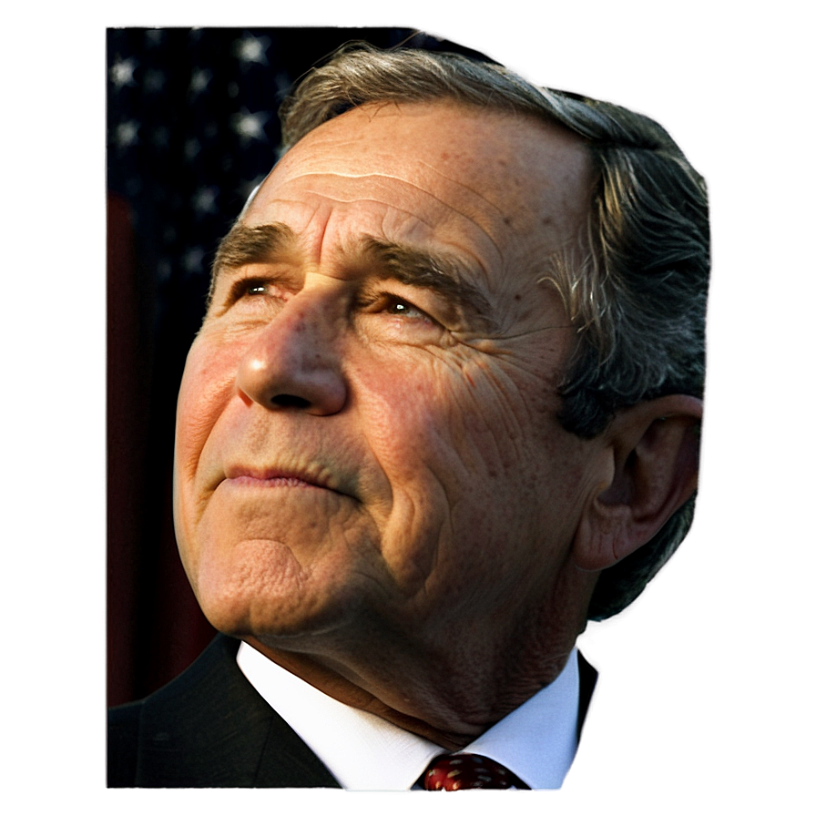 George Bush Official Portrait Png Tjm35 PNG Image