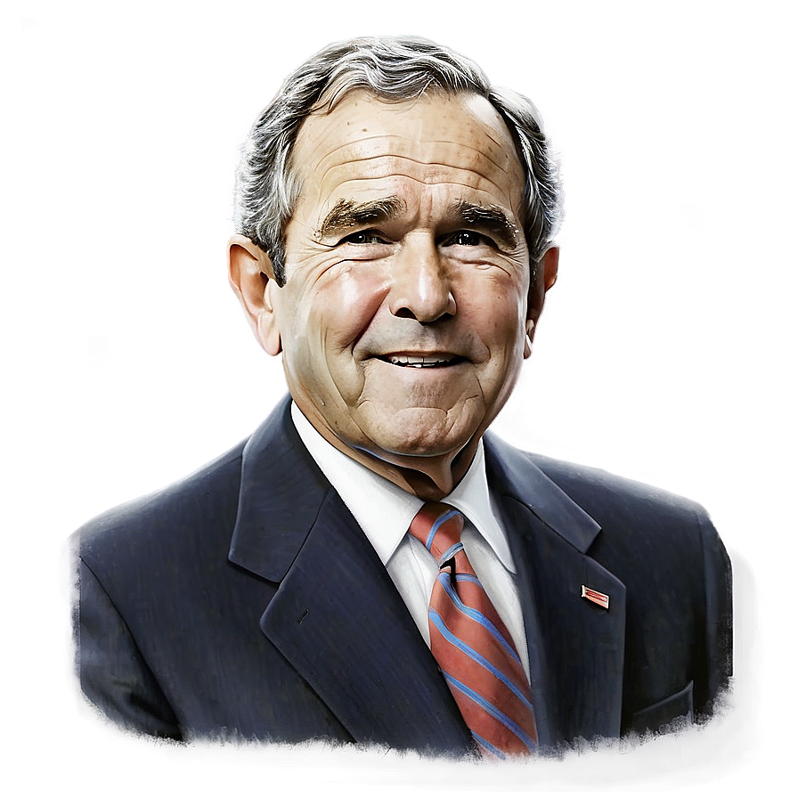 George Bush Painting Png 90 PNG Image