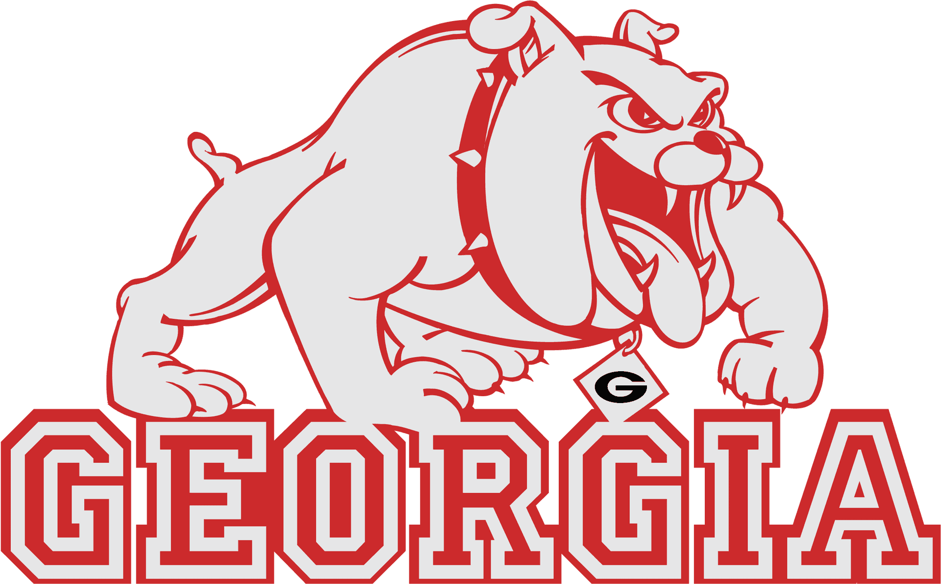 Georgia Bulldogs Logo Redand Black PNG Image