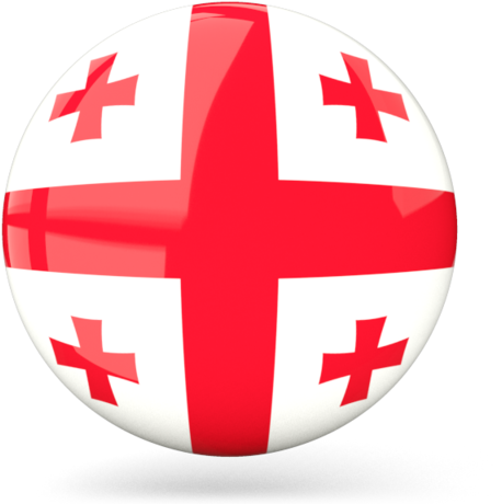 Georgia Flag Sphere Graphic PNG Image