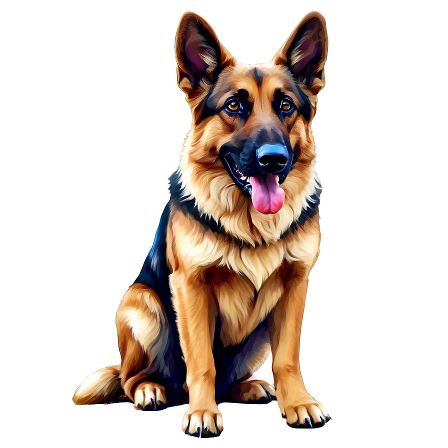 German Shepherd Adult Png Two PNG Image