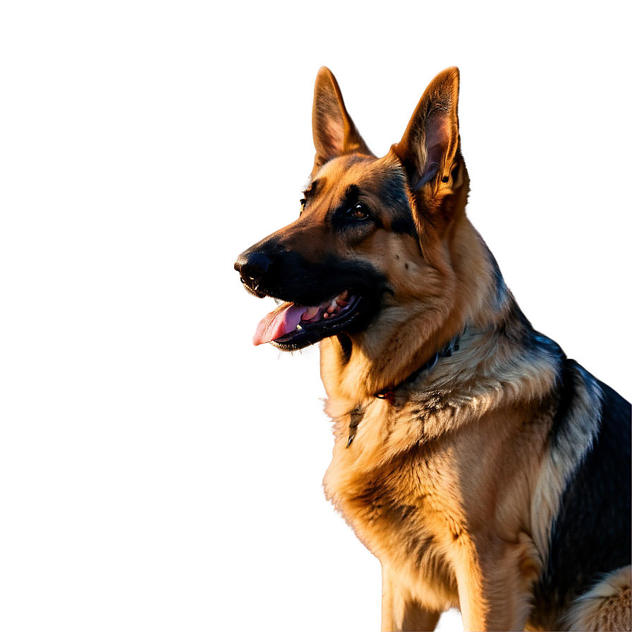 German Shepherd At Sunset Png 42 PNG Image