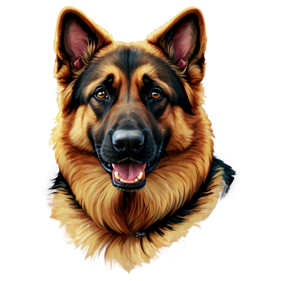 German Shepherd Close-up Png Bdv38 PNG Image