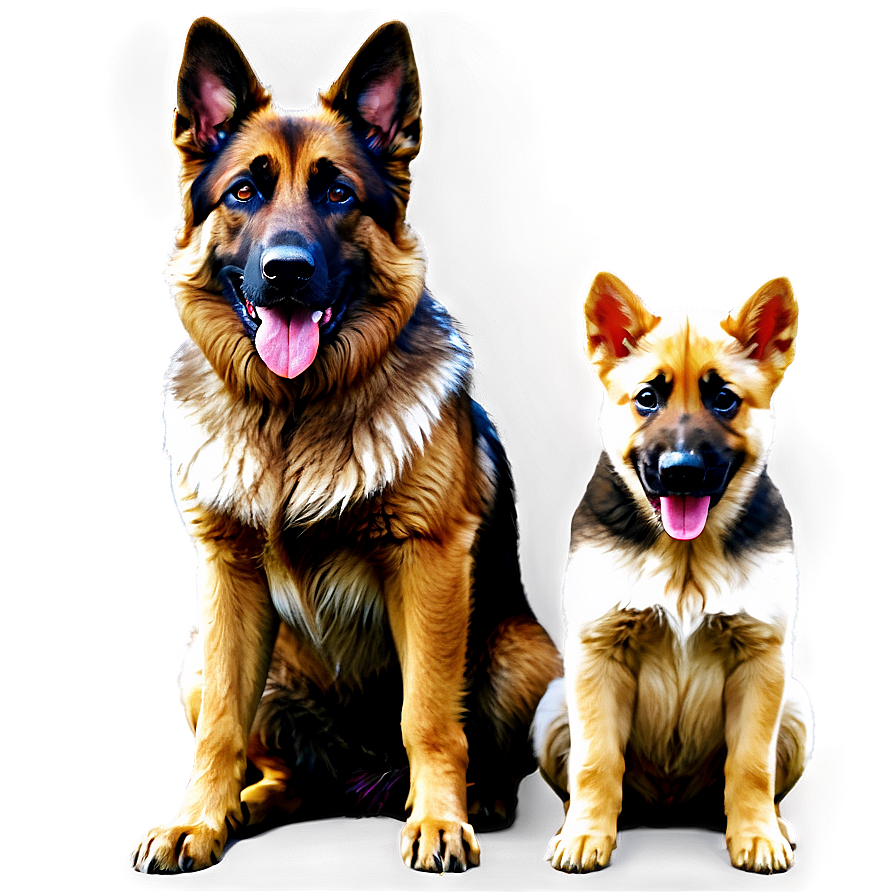 German Shepherd Family Png Ywq PNG Image