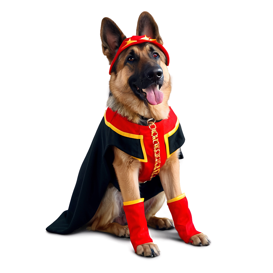 German Shepherd In Costume Png Hdj PNG Image