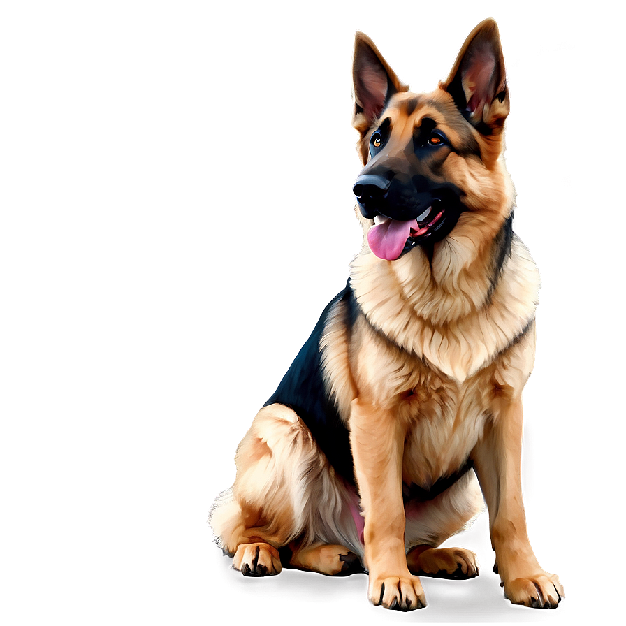 German Shepherd Sitting Png 06112024 PNG Image