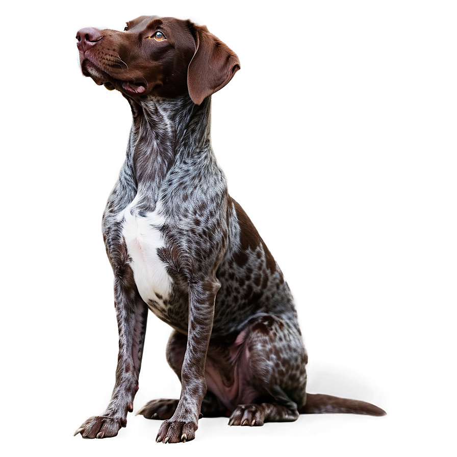 German Shorthaired Pointer Sitting Png 06292024 PNG Image