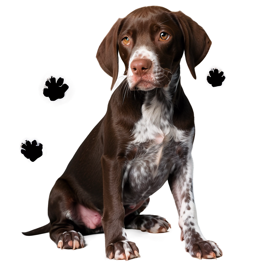 German Shorthaired Pointer With Puppies Png 06292024 PNG Image