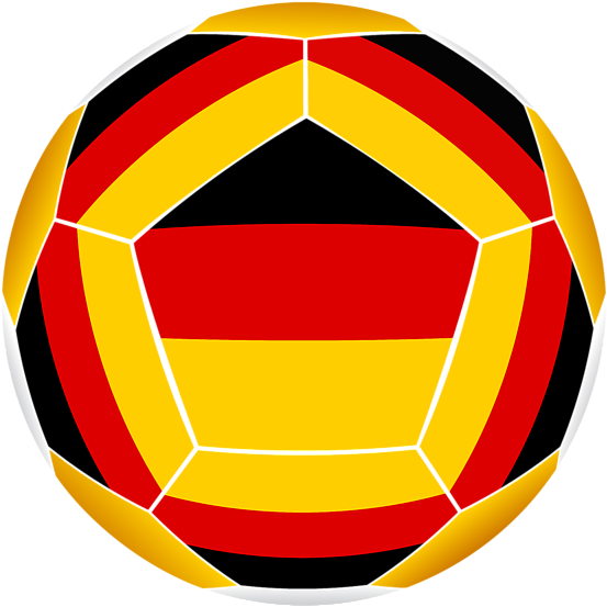 Germany Flag Soccer Ball PNG Image