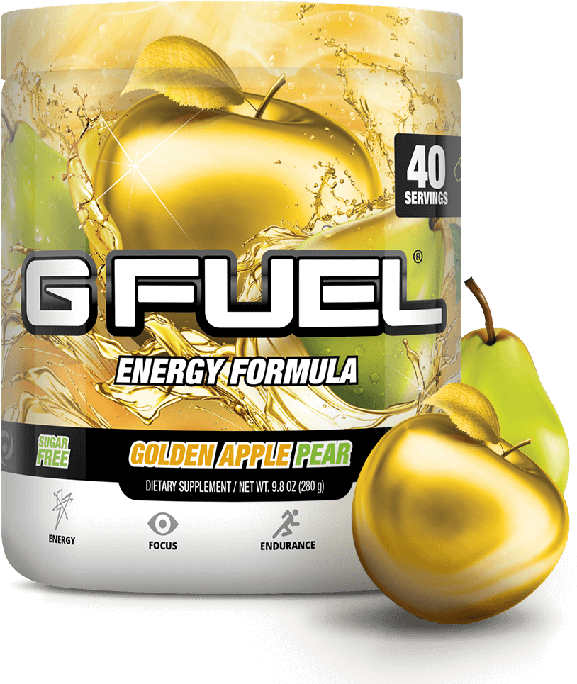 Gfuel Golden Apple Pear Energy Formula PNG Image