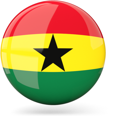 Ghana Flag Sphere Graphic PNG Image