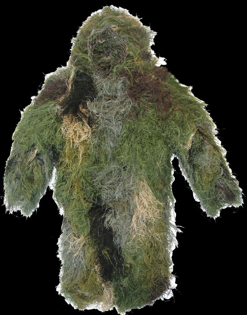 Ghillie Suit Camouflage PNG Image