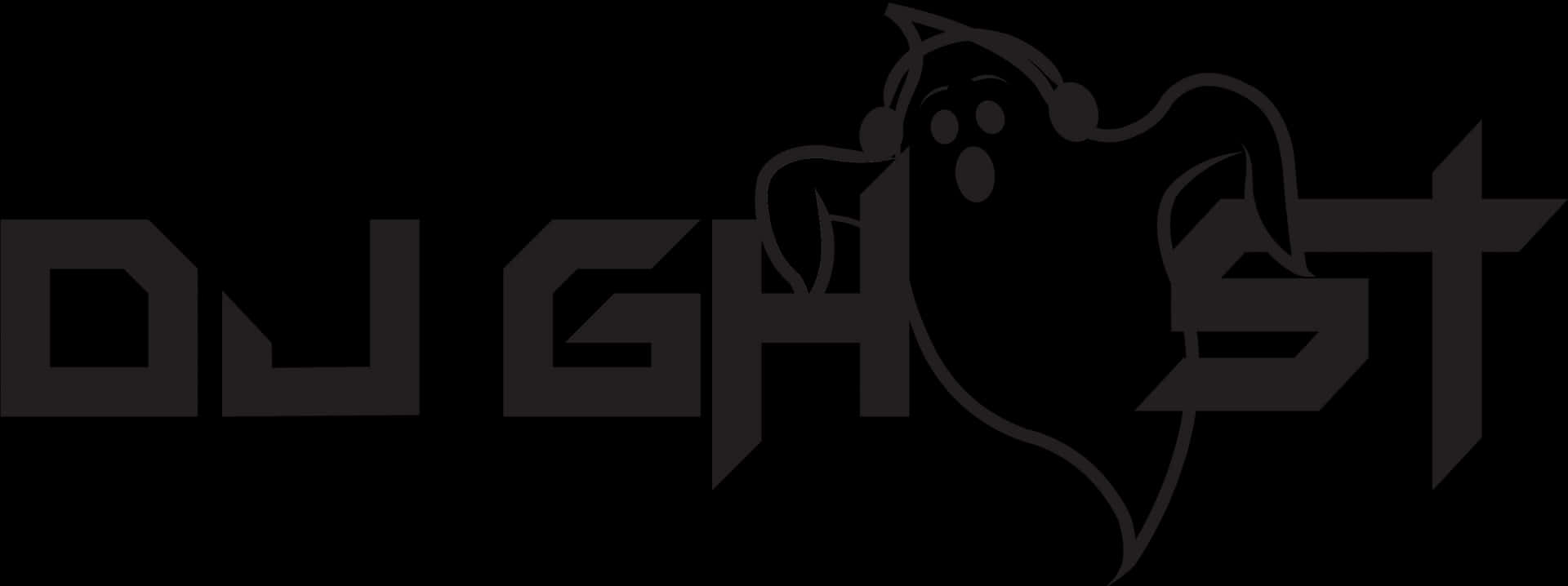 Ghost Logo Black Background PNG Image