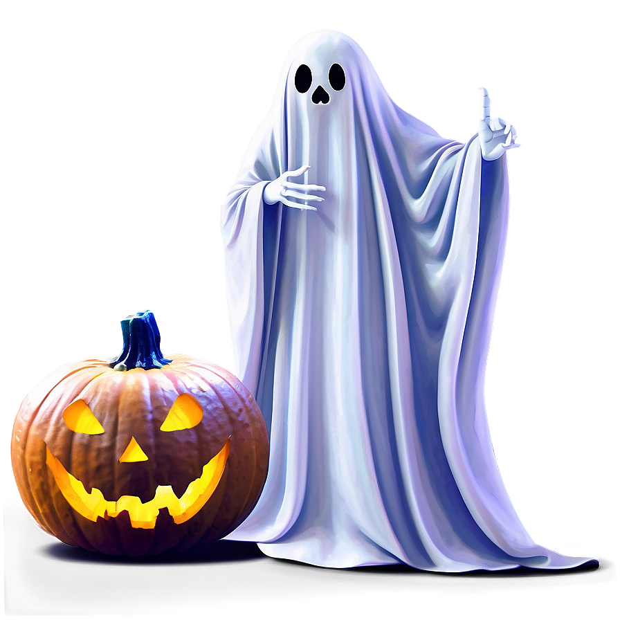 Ghost With Pumpkin Png Fbn32 PNG Image