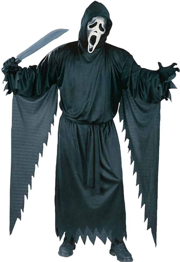 Ghostface Costume Pose PNG Image