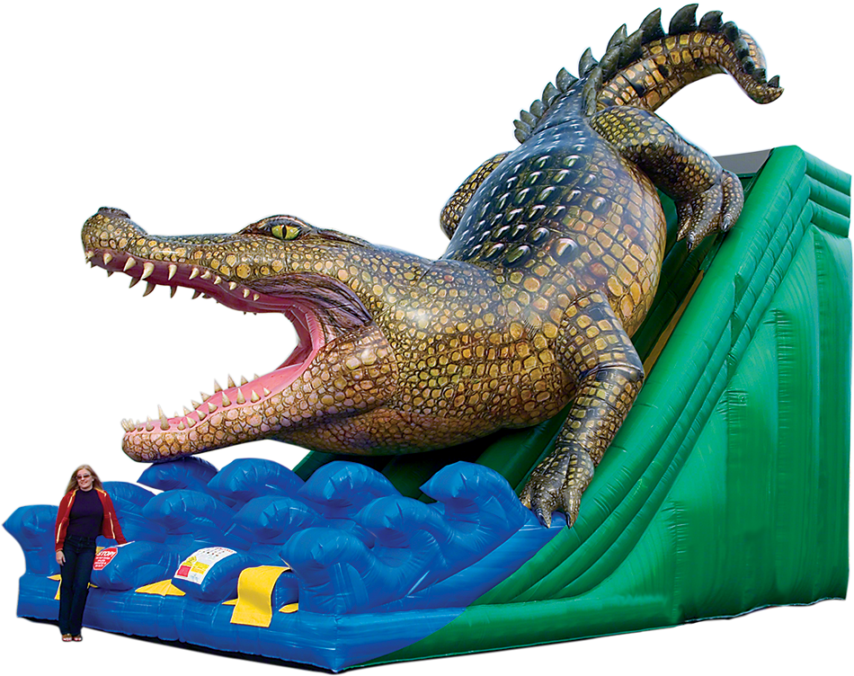 Giant Crocodile Inflatable Slide PNG Image