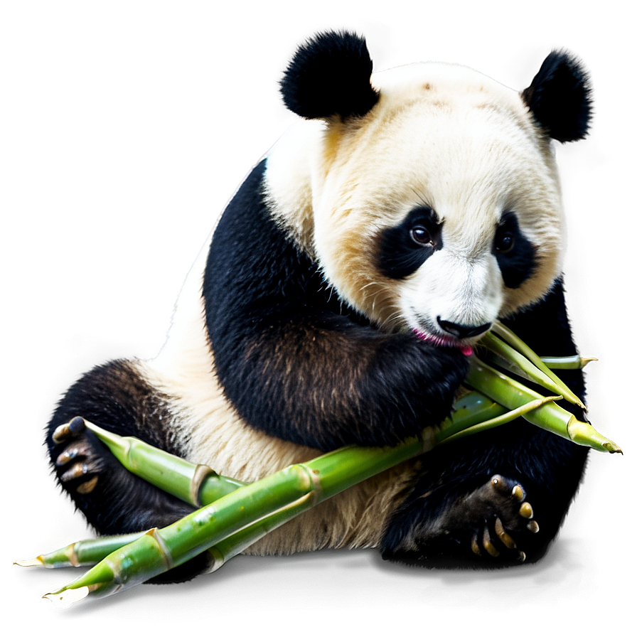 Giant Panda Eating Bamboo Png Gex39 PNG Image