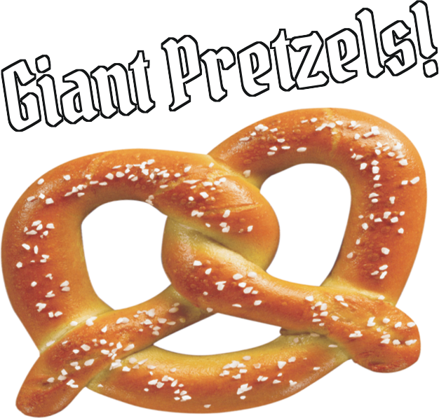 Giant Pretzel Advertisement PNG Image