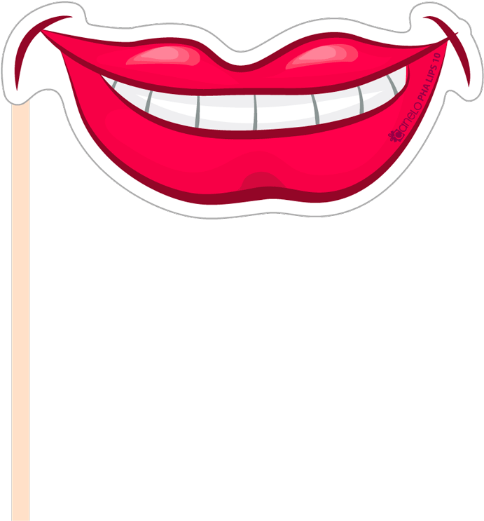 Giant Smile Photobooth Prop PNG Image