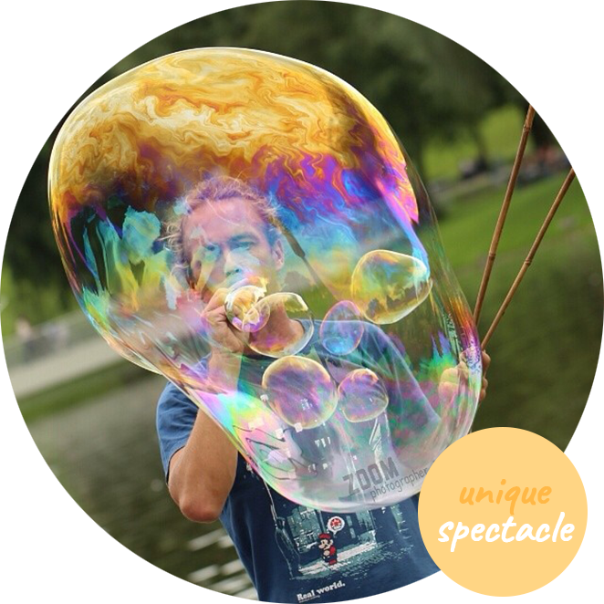 Giant Soap Bubble Performance PNG Image