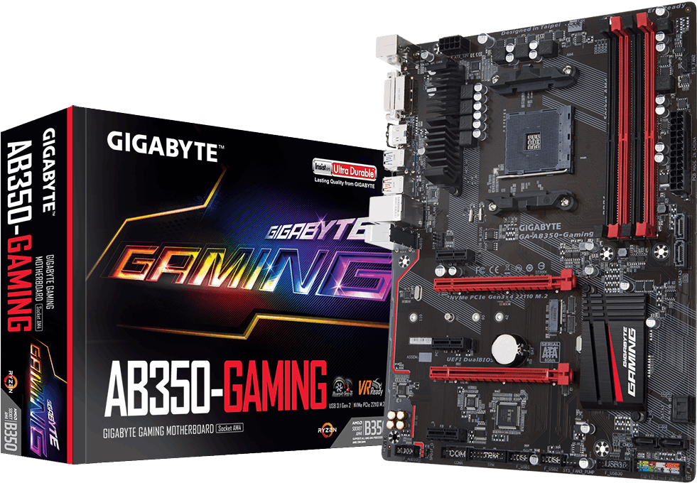 Gigabyte A B350 Gaming Motherboard PNG Image