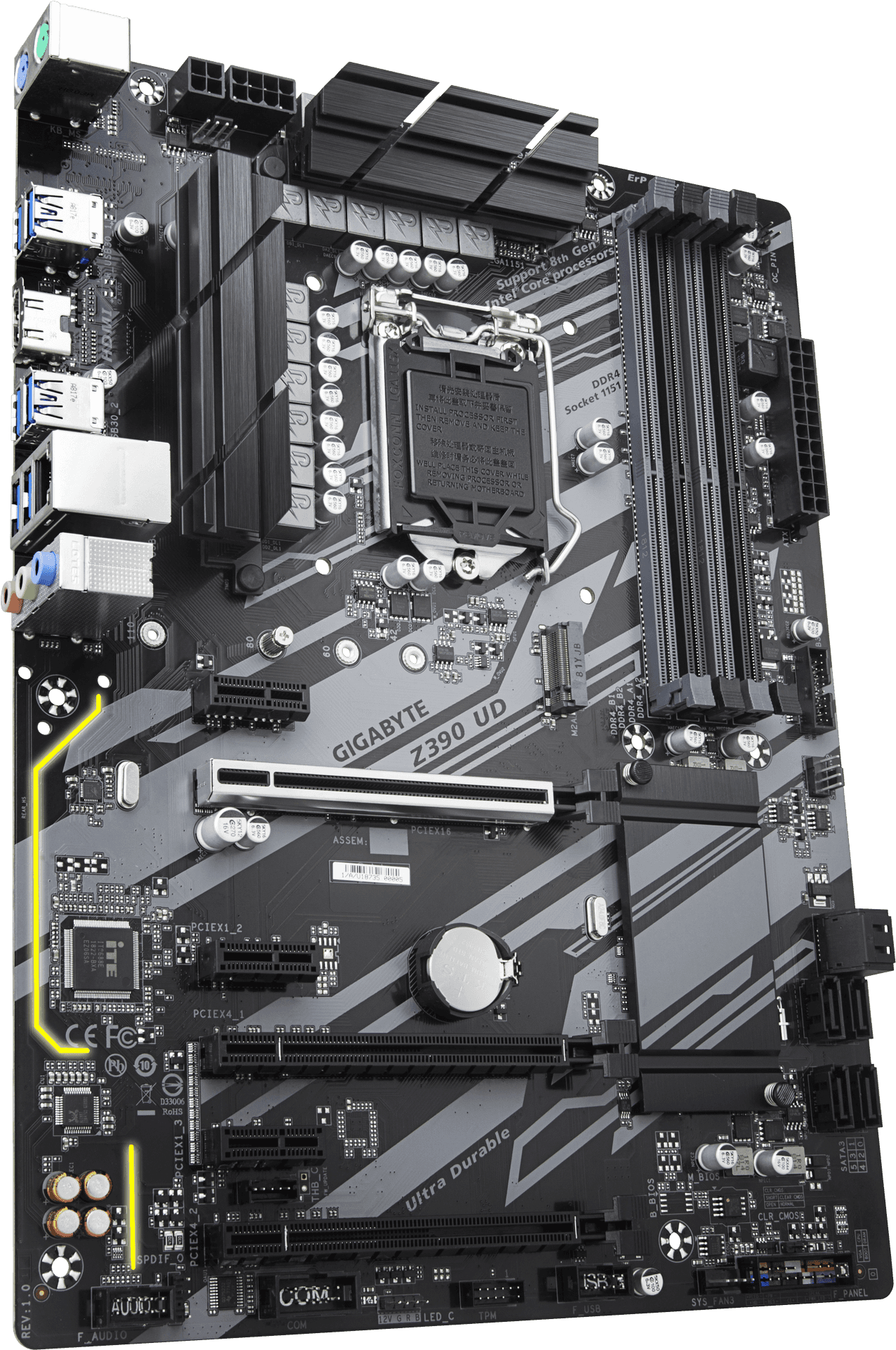 Gigabyte Z390 Motherboard PNG Image