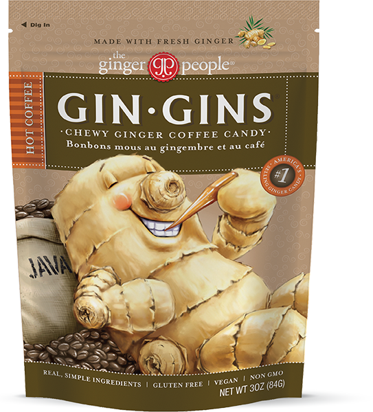 Gin Gins Chewy Ginger Coffee Candy Package PNG Image