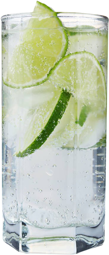 Ginand Tonicwith Lime Slices PNG Image