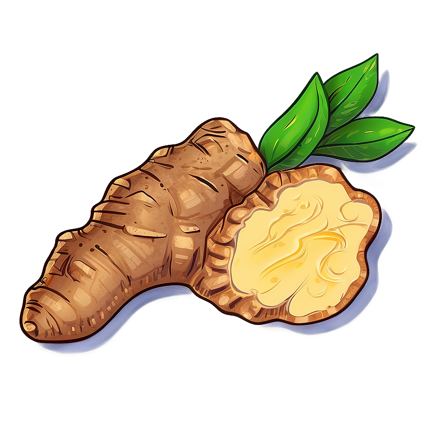 Ginger Root Hand Drawn Png 40 PNG Image