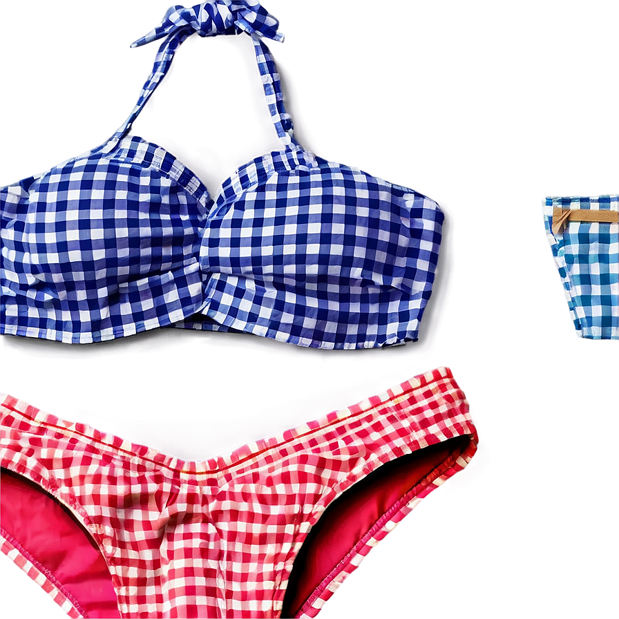 Gingham Bikini Top Png 97 PNG Image