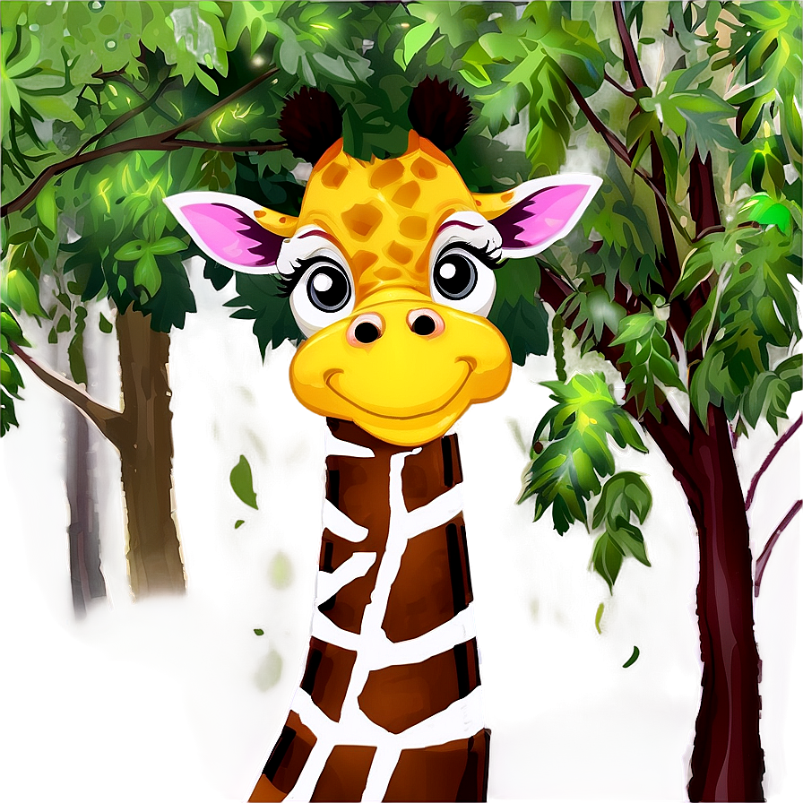 Giraffe Amongst The Trees Png Rqy PNG Image