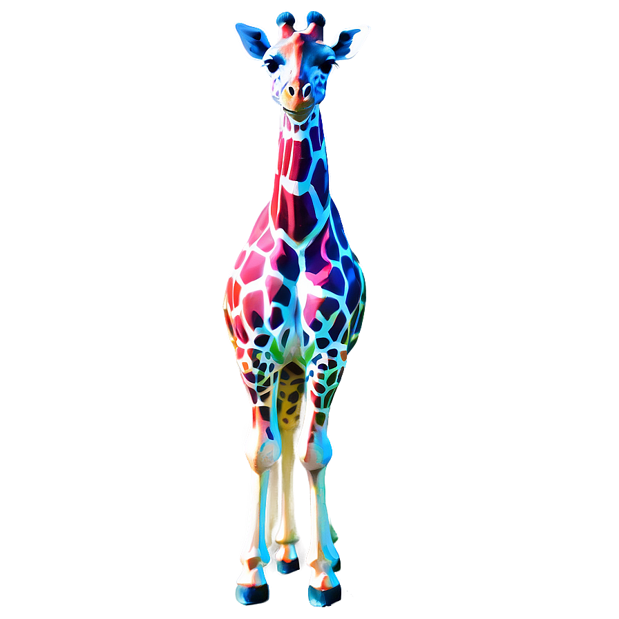 Giraffe In Pastel Colors Png Xbr89 PNG Image