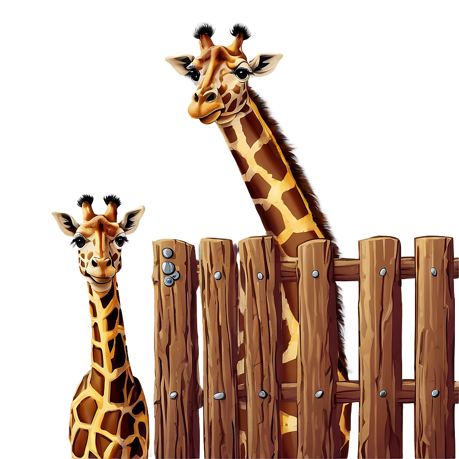 Giraffe Peeking Over Fence Png 49 PNG Image