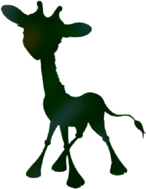 Giraffe Silhouette Graphic PNG Image