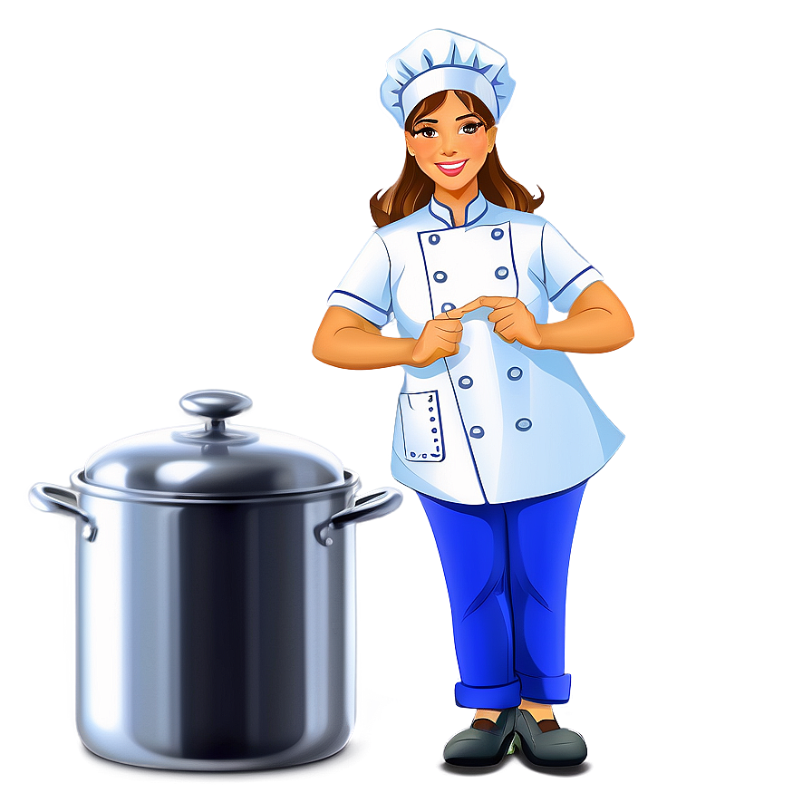 Girl Chef Cartoon Png Yhu83 PNG Image