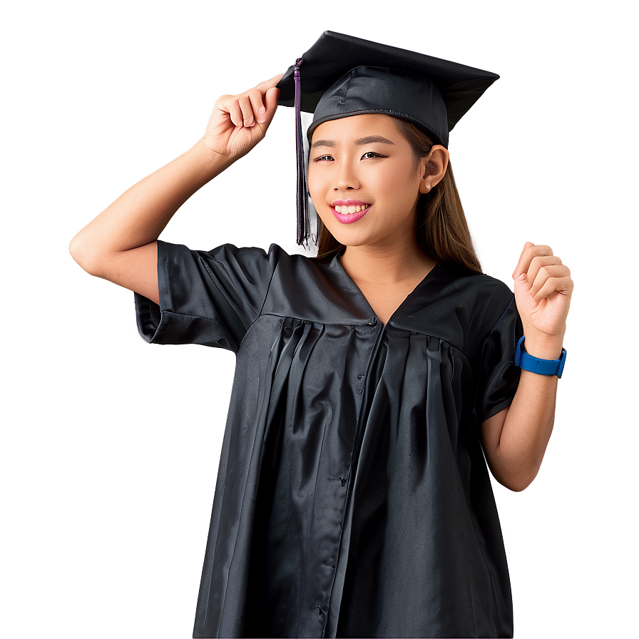 Girl In Graduation Cap Png Cdo PNG Image