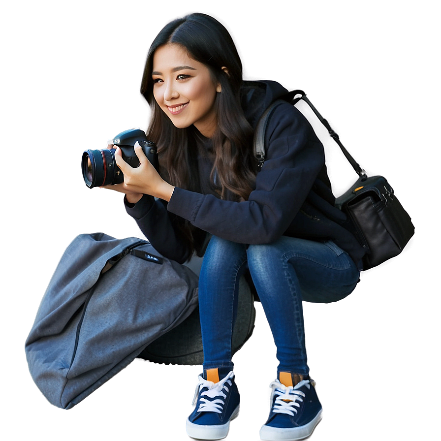 Girl Photographer Png Wfx88 PNG Image