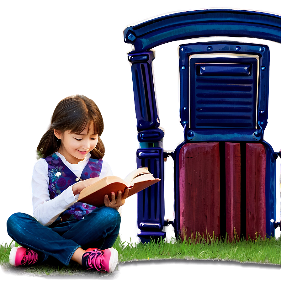 Girl Reading Book Png 05032024 PNG Image