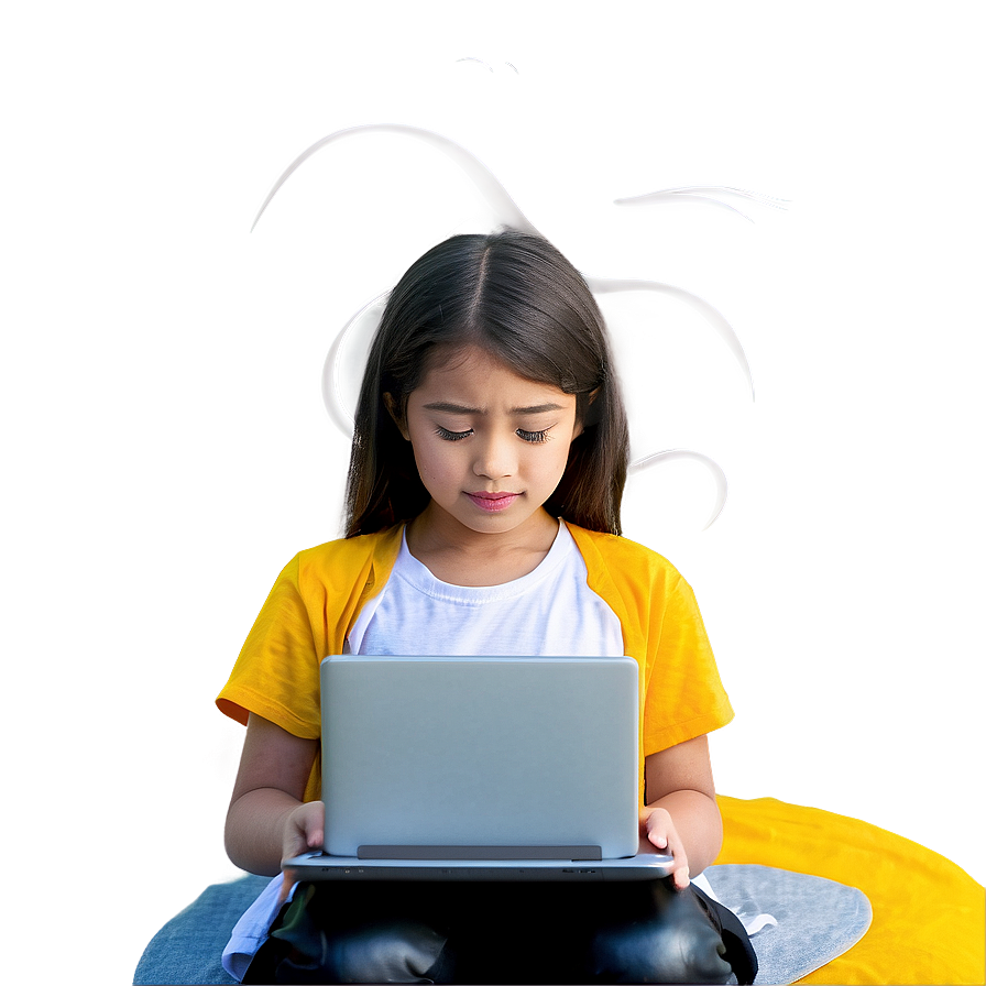 Girl With Laptop Png Ijq67 PNG Image