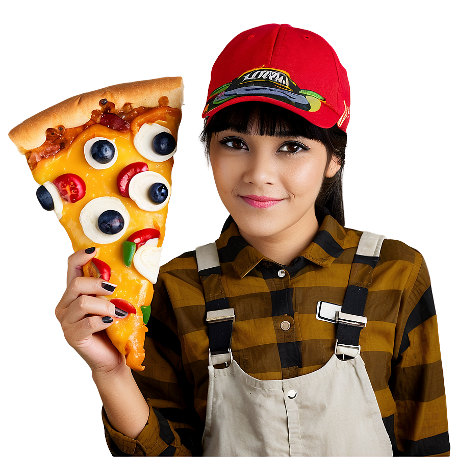 Girl With Pizza Png Ovs PNG Image