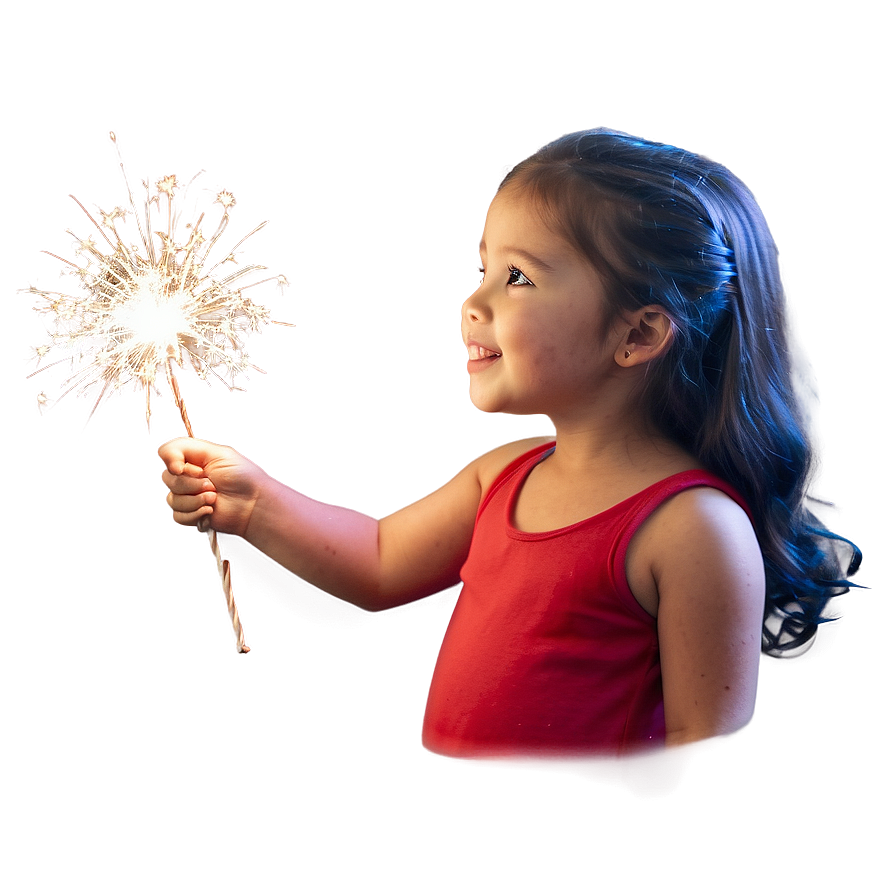 Girl With Sparklers Png Row PNG Image