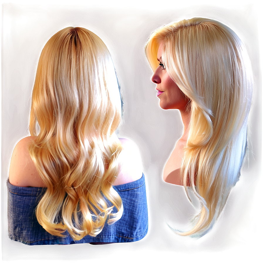 Glamorous Blond Hair Png Jfv PNG Image