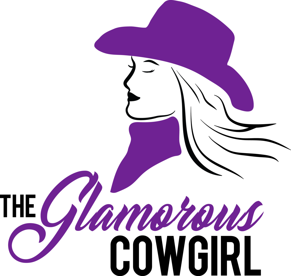 Glamorous Cowgirl Graphic PNG Image