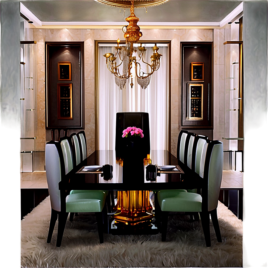 Glamorous Dining Room Features Png 66 PNG Image