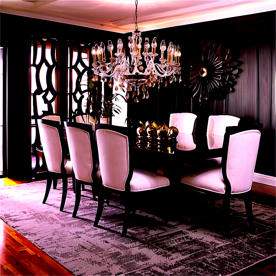 Glamorous Dining Room Features Png Vjc PNG Image