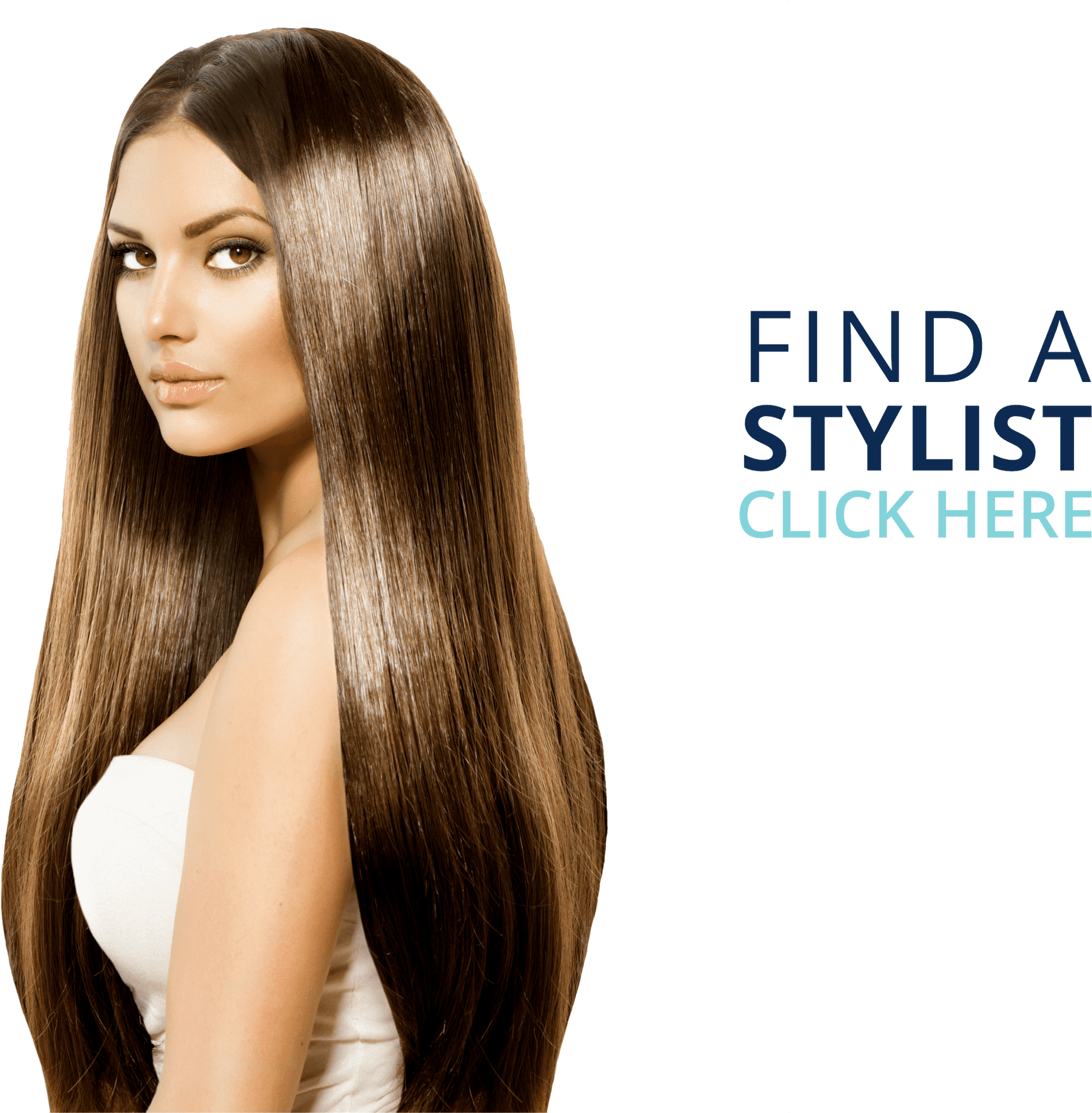 Glamorous Hair Model Promotion PNG Image