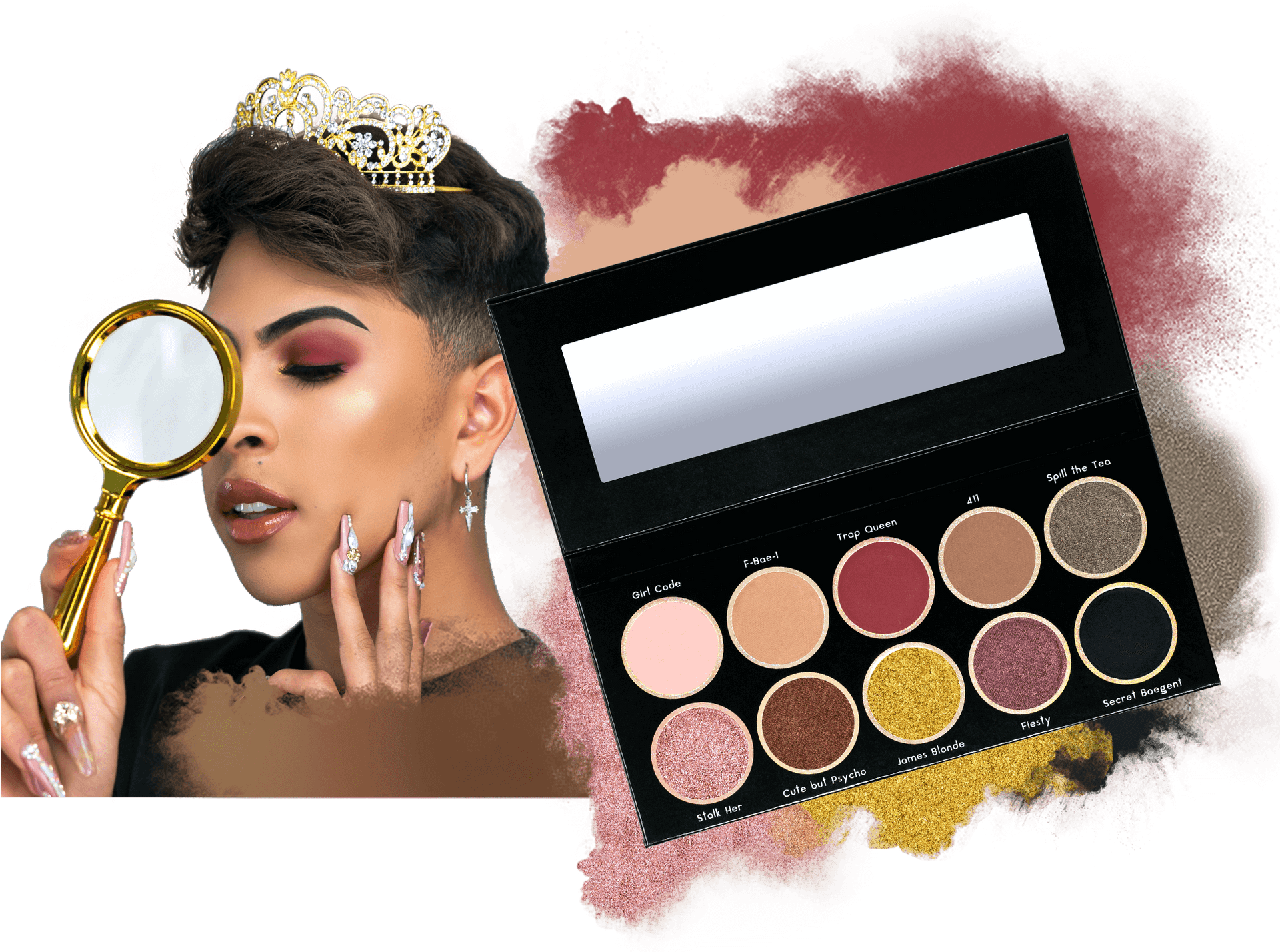 Glamorous Makeupand Eyeshadow Palette PNG Image